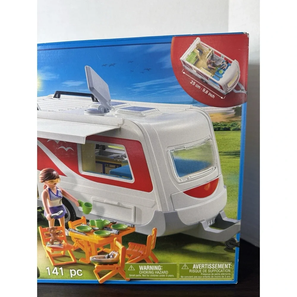 Playmobil 5434 Summer Fun Camping Family Caravan Play Set 
